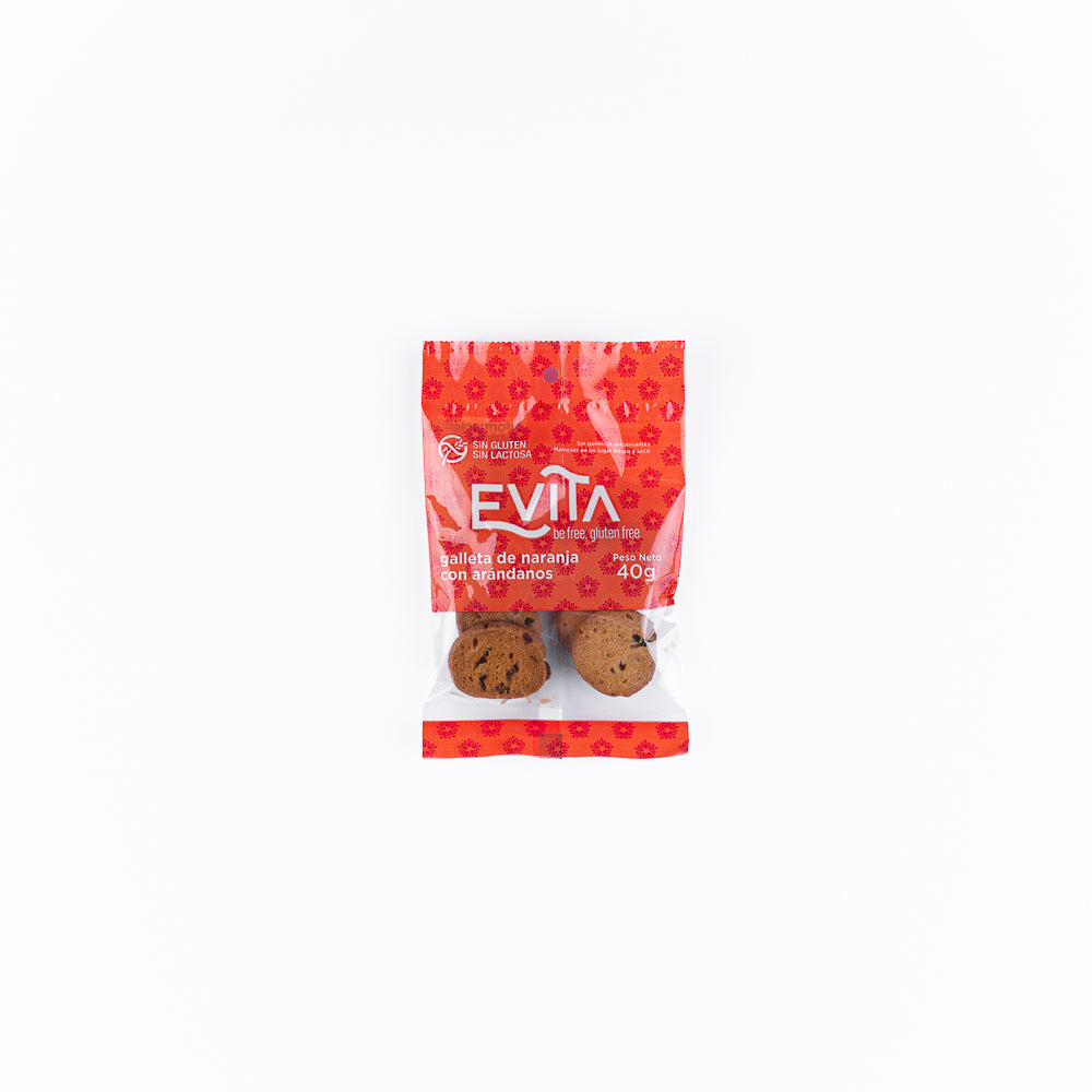 Galleta de naranja con arándanos sin gluten Evita 40g