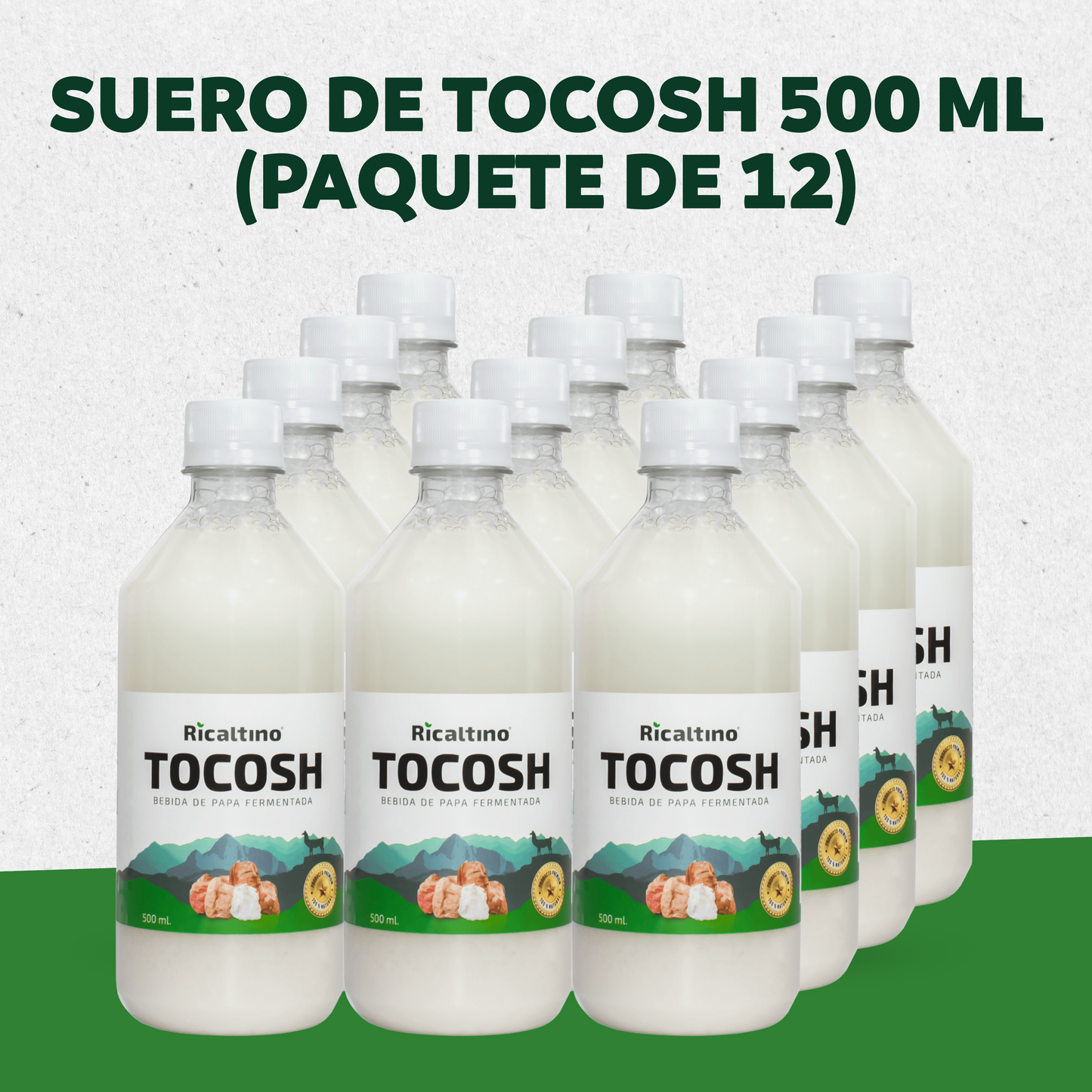 Suero de Tocosh Ricaltino botella 500 ml (Paquete de 12)