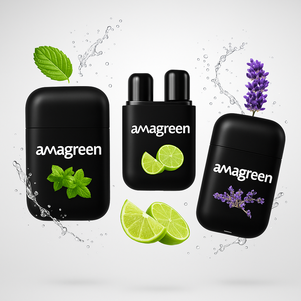Amagreen Inhalador nasal de aceite esencial Pack 3 Unidades