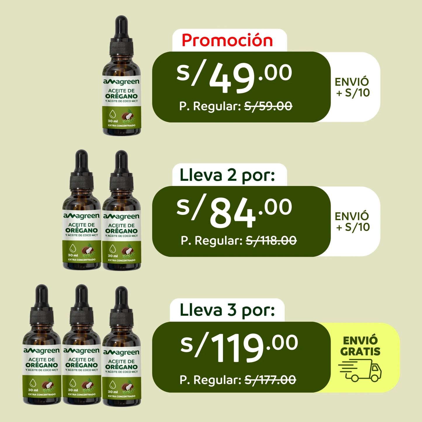 Aceite de Orégano y Aceite de Coco MCT en Gotas 30 ml | formula 2 en 1
