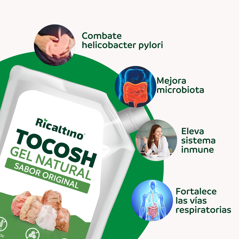 Gel probiótico de Tocosh sachet 150 g, original y algarrobo (Paquete de 12) - Combate la Gastritis