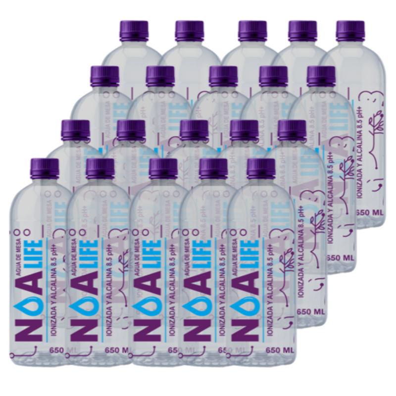 Agua Ionizada y Alcalina Bot. Pet Noalife 20 unid x 625 ml