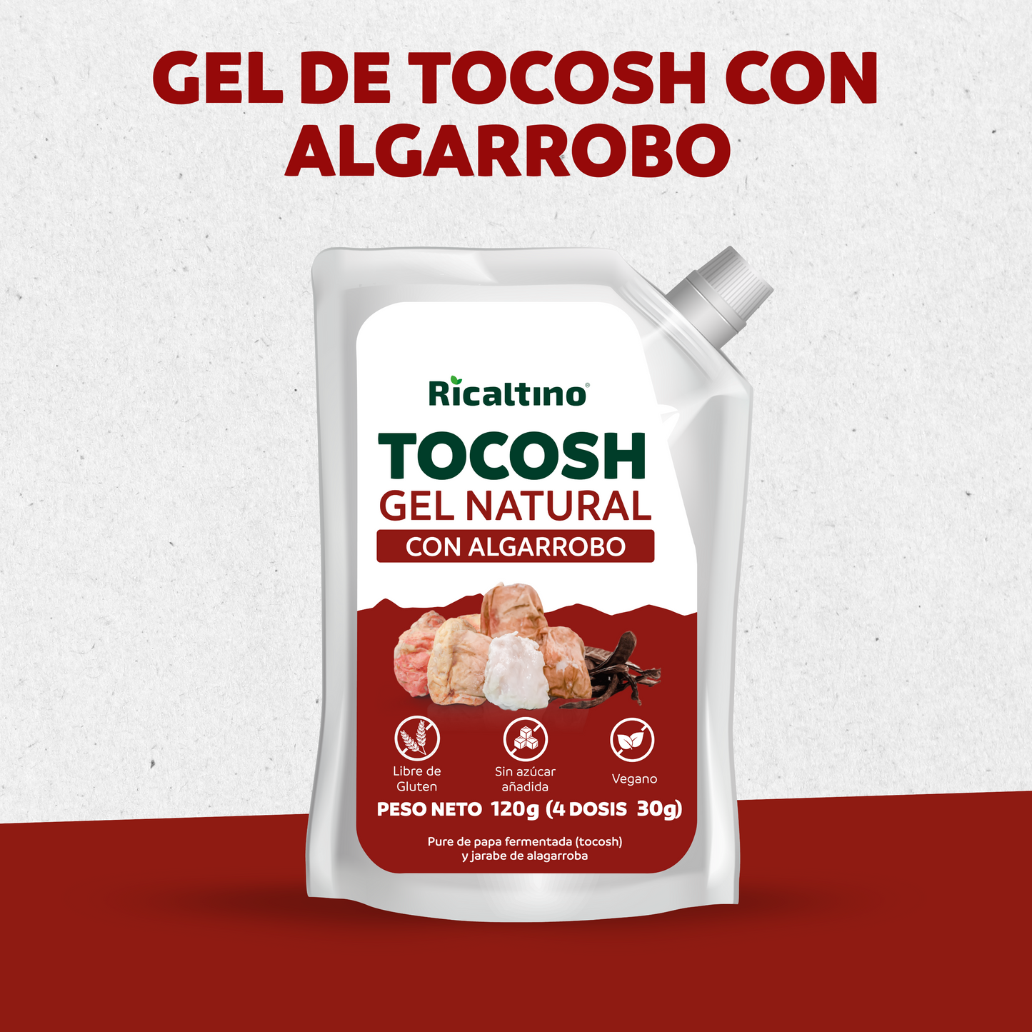 Gel probiótico y prebiótico de Tocosh con Algarrobo Ricaltino 150g