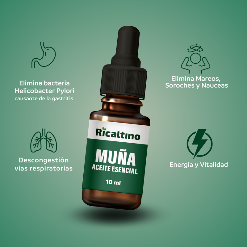 Aceite Esencial de Muña Ricaltino 10ml (100% puro)