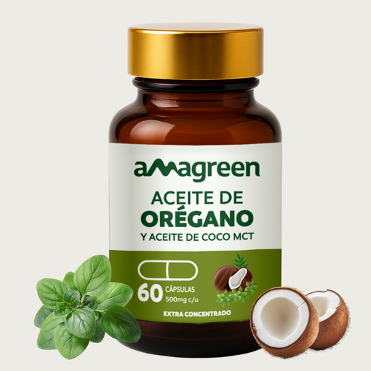 Aceite de Orégano y Aceite de Coco MCT en Cápsulas 60 unidades | formula 2 en 1
