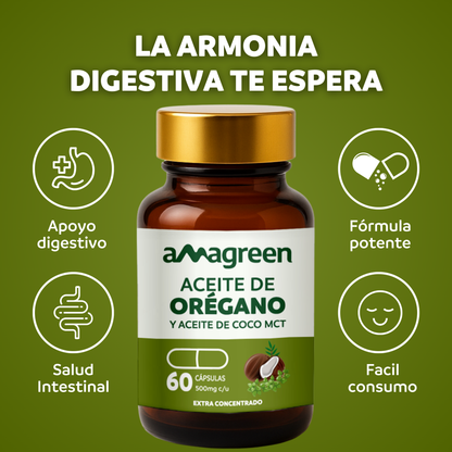 Aceite de Orégano y Aceite de Coco MCT en Cápsulas Pack 2 x 60 unidades | formula 2 en 1