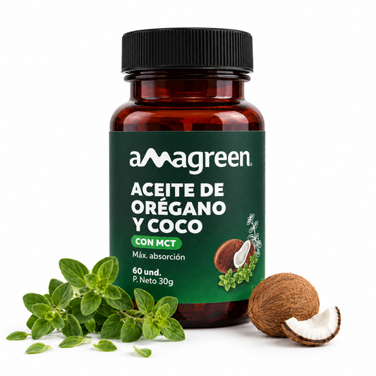 Aceite de Orégano y Aceite de Coco MCT | 60 Cápsulas