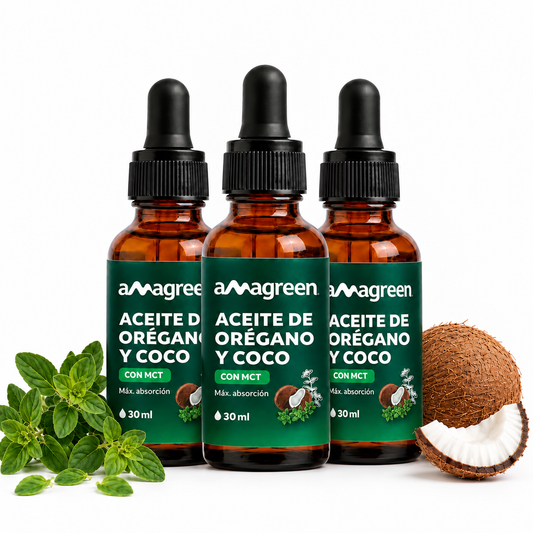Pack Aceite de Orégano y Aceite de Coco MCT en Gotas 3 Und x 30 ml | formula 2 en 1