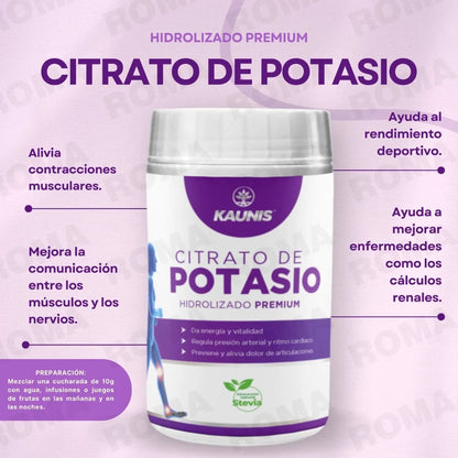 Citrato de Potasio Hidrolizado Premium Kuanis 300g