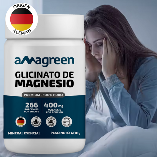 Glicinato de Magnesio 400g - Origen Alemán 100% PURO