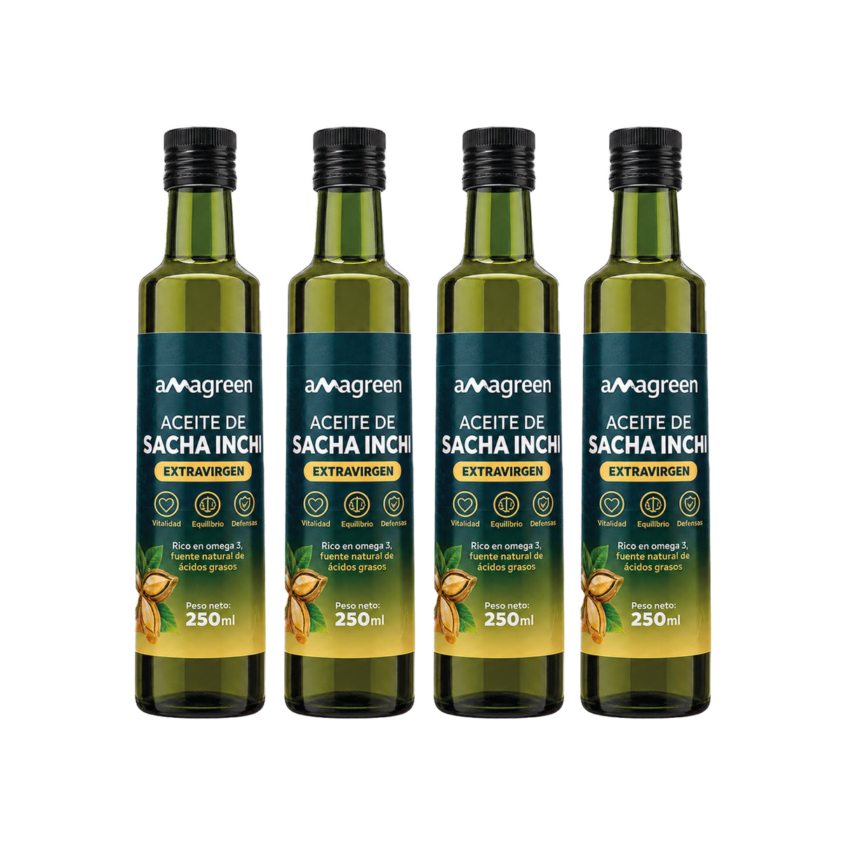 Pack 4 Aceites de Sacha Inchi 250ml