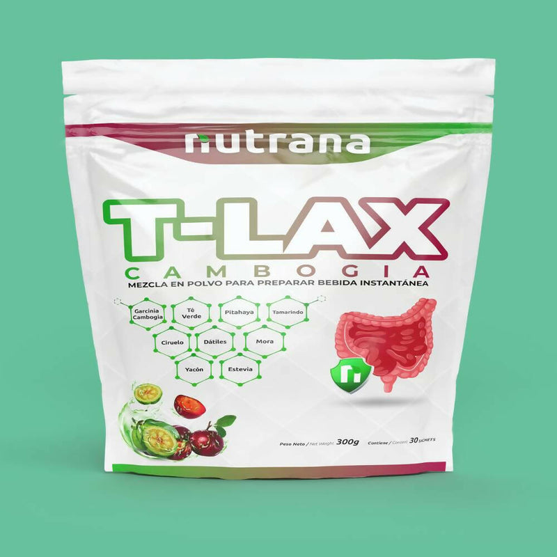 Bebida instantanea en polvo T-Lax Cambogia Nutrana 300g (30 Sachets)