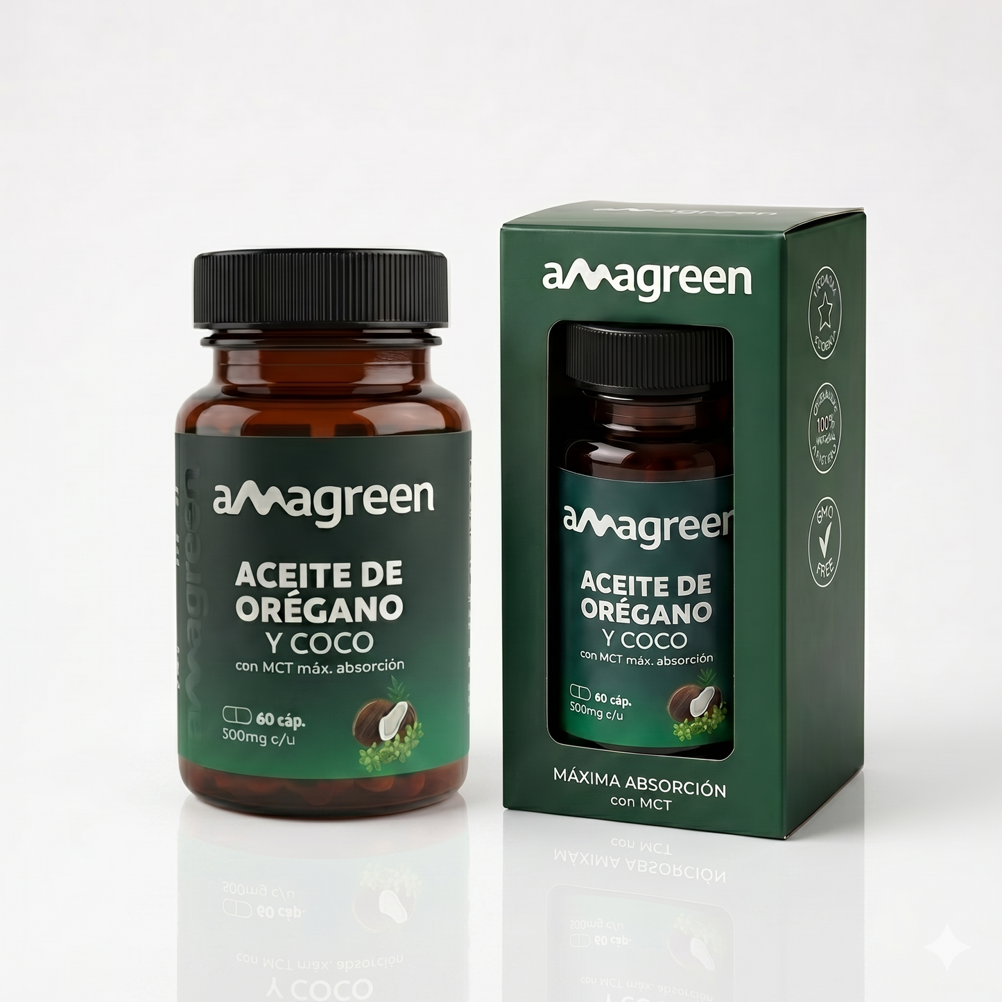 Aceite de Orégano y Aceite de Coco MCT | 60 Cápsulas