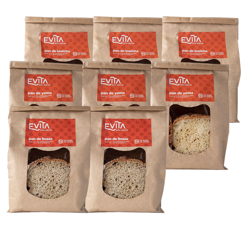 Pack pan de molde sin gluten 8 x 300g