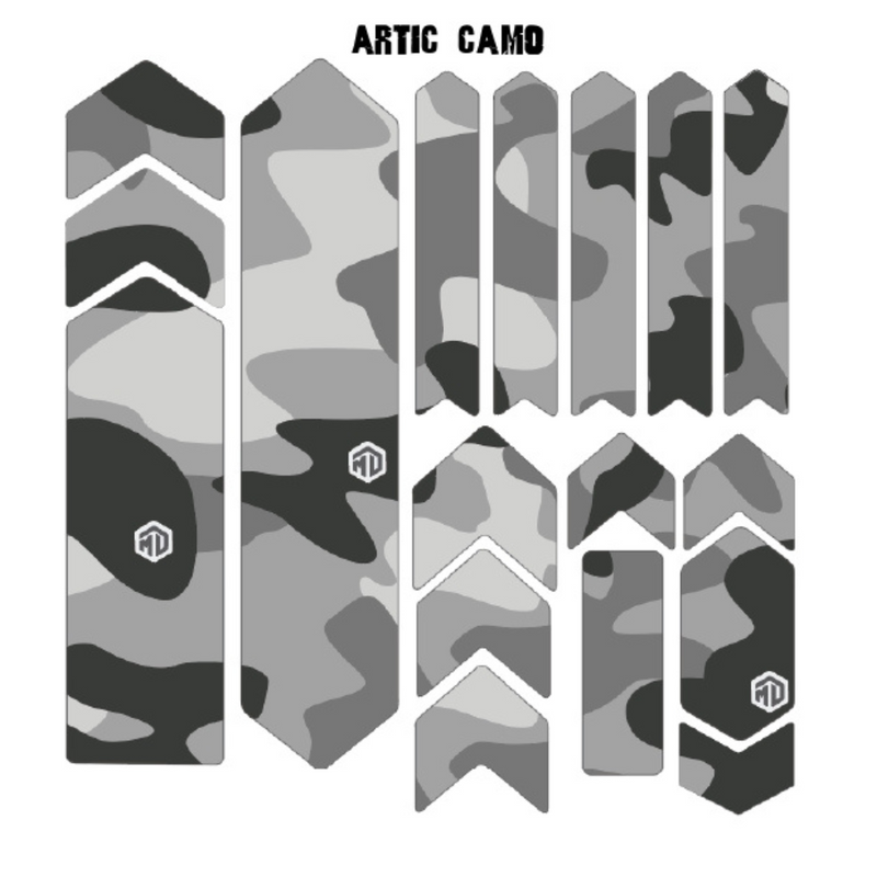 Adhesivos Protectores Cuadro Fibra Semi Rígida Artic Camo Monster Defender