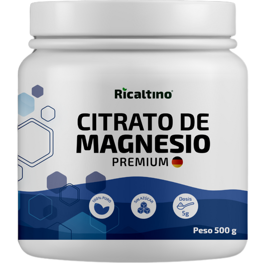 Citrato de Magnesio Premium Polvo Instanáneo Puro Amagreen 300g, sin sabor, origen alemán