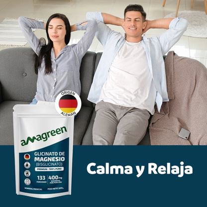 2 Unidades de Glicinato de Magnesio 200g - Origen Alemán 100% PURO
