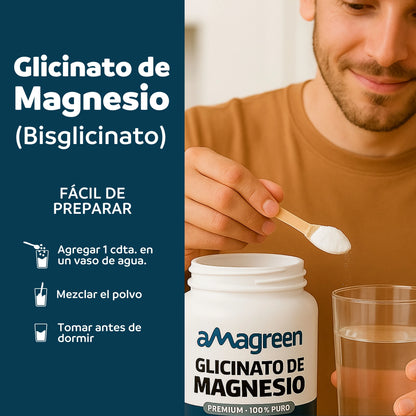 Glicinato de Magnesio 400g - Origen Alemán 100% PURO