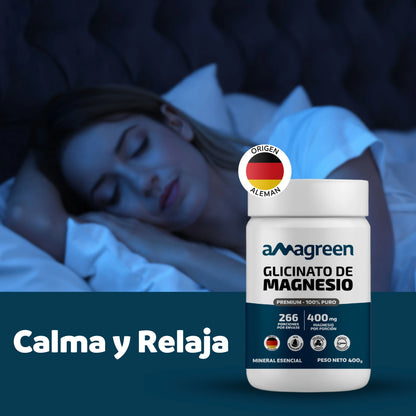 Glicinato de Magnesio 400g - Origen Alemán 100% PURO