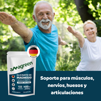 2 Unidades de Glicinato de Magnesio 200g - Origen Alemán 100% PURO