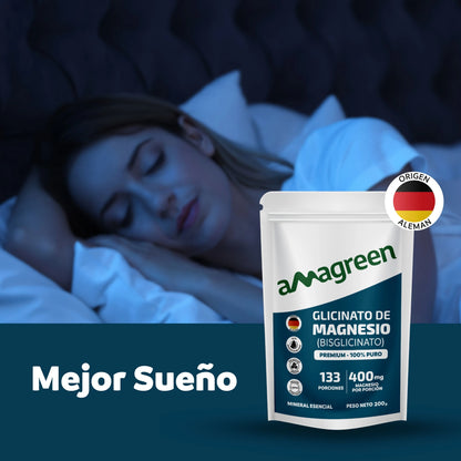 2 Unidades de Glicinato de Magnesio 200g - Origen Alemán 100% PURO