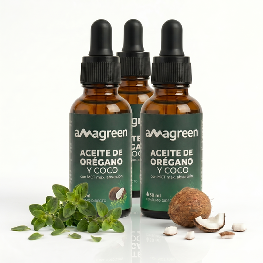 Pack Aceite de Orégano y Aceite de Coco MCT en Gotas 3 Und x 30 ml | formula 2 en 1