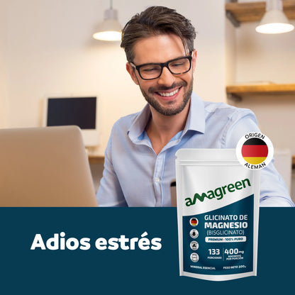 2 Unidades de Glicinato de Magnesio 200g - Origen Alemán 100% PURO